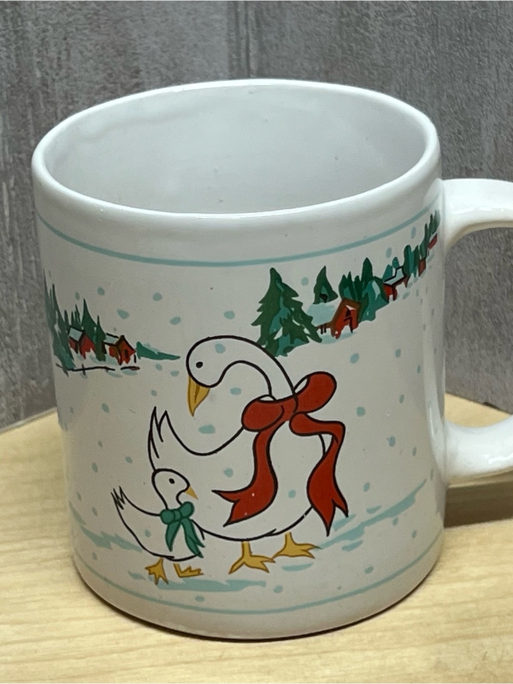 Vintage Country Goose Christmas Coffee Mug - Picture 3 of 5